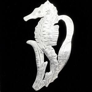 Vintage Signed Stavre Gregor Panis Handmade Sterling 925 Seahorse Brooch Pin SGP